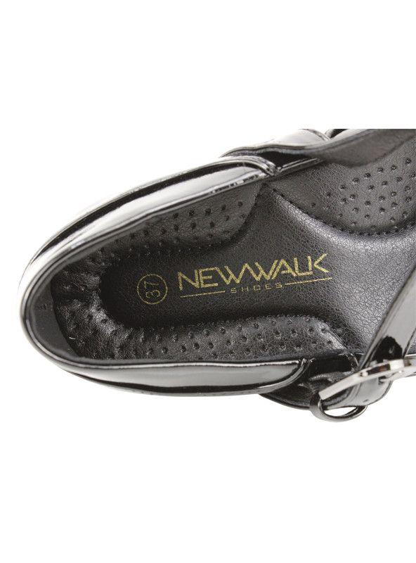 Zapato New Walk Confort Cuequero Negro Charol-4