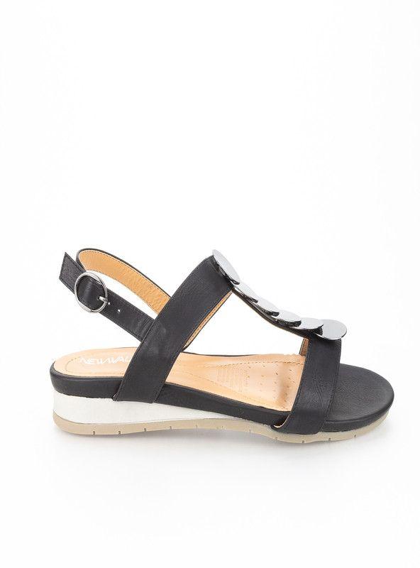 SANDALIA MUJER CASUAL NEW WALK 0635-3-90 (35-40) | Negro |-1