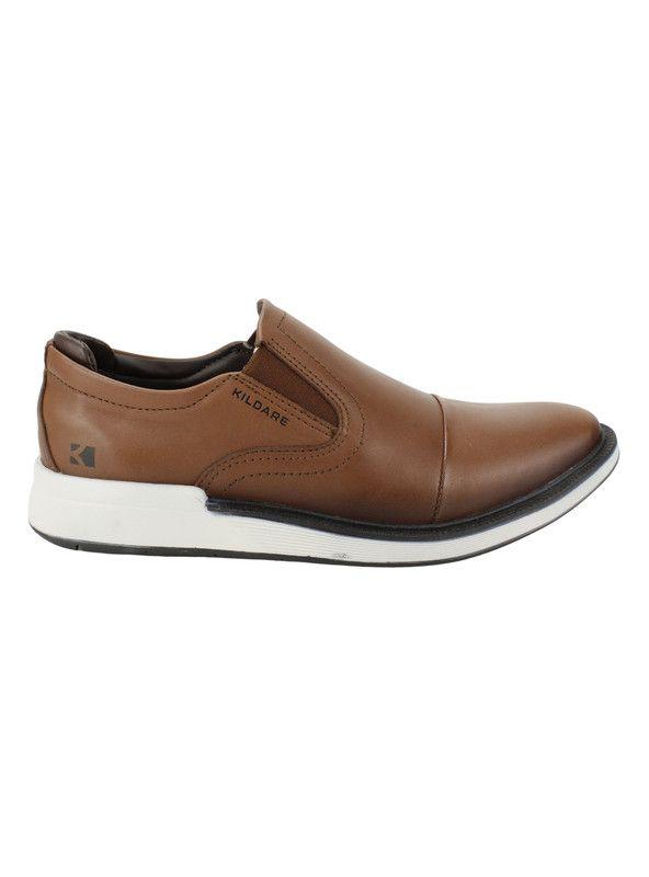 Zapato Kildare Cuero Marrón Slip On-0