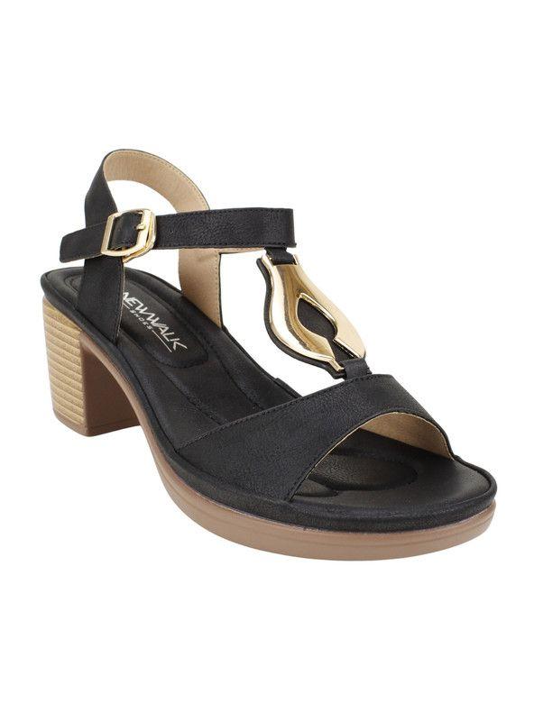 Sandalia New Walk Tira en T Negra-2