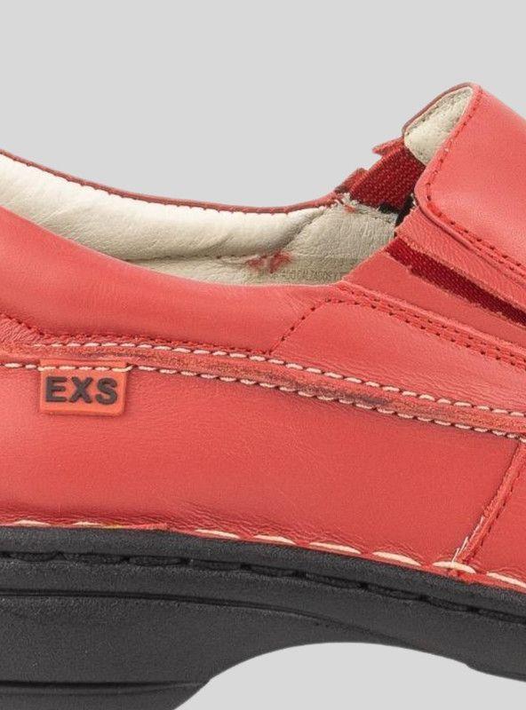 Mocasín Exs Cuero Rojo-3