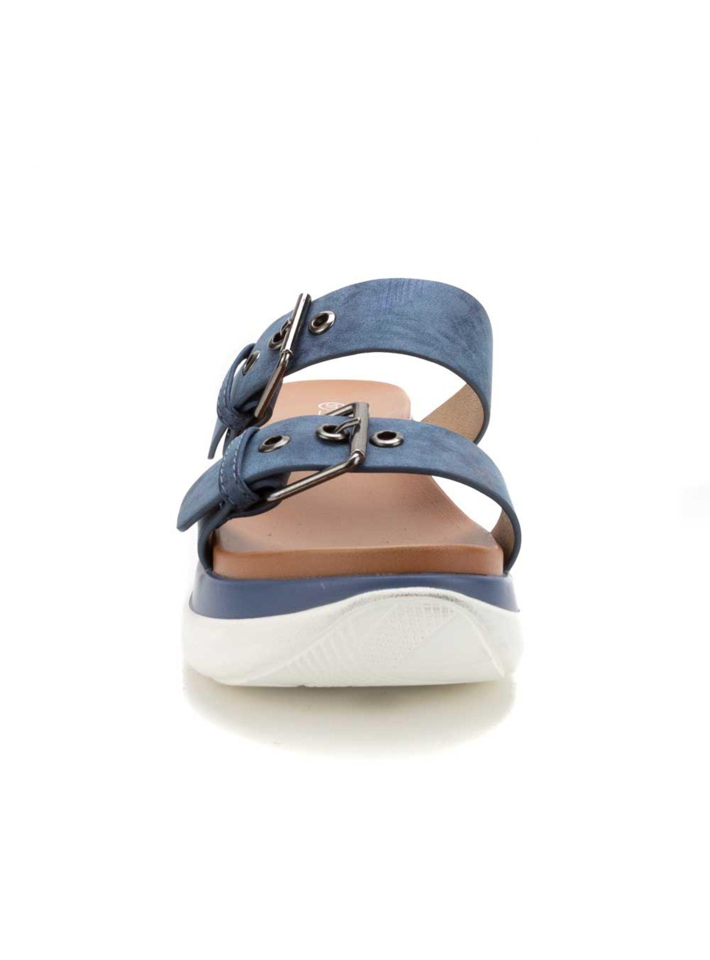 Sandalia Mujer New Walk Cook Azul-2