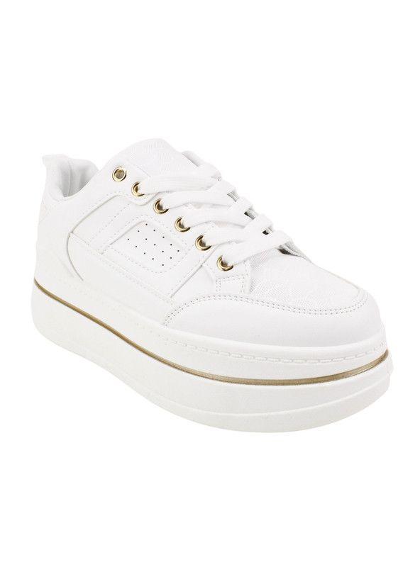 Zapatilla New Walk Plataforma Alta Blanca-2