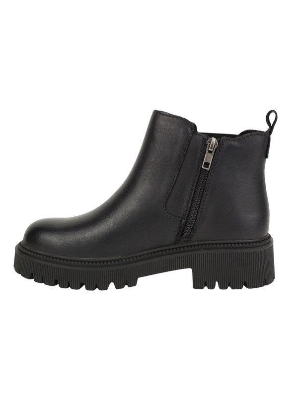 Botín Palm Cuero Elastico Negro-3
