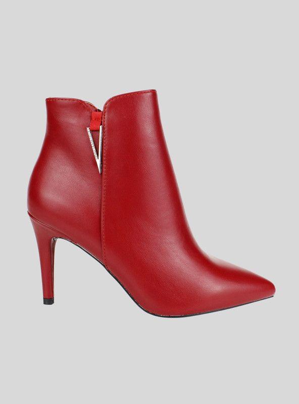 Botín New Walk Stiletto Rojo-0