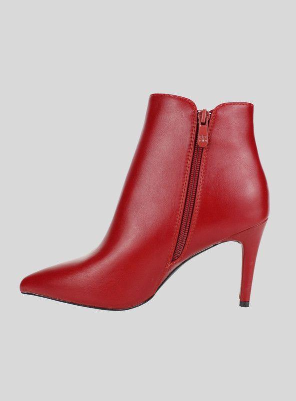 Botín New Walk Stiletto Rojo-2
