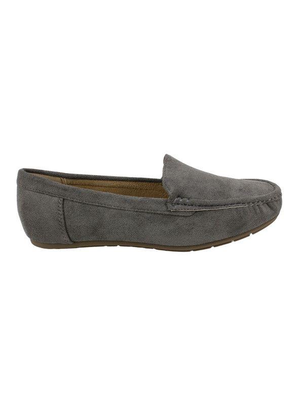 Mocasín New Walk Slip On Confort Gris-0