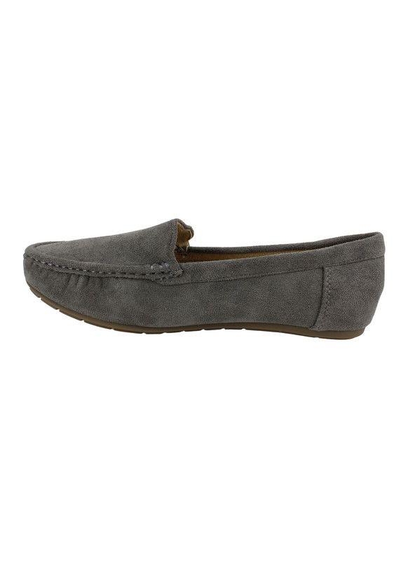 Mocasín New Walk Slip On Confort Gris-3