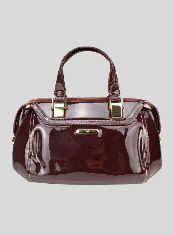 Cartera Versace 1969 Charol Diana Burdeo-0