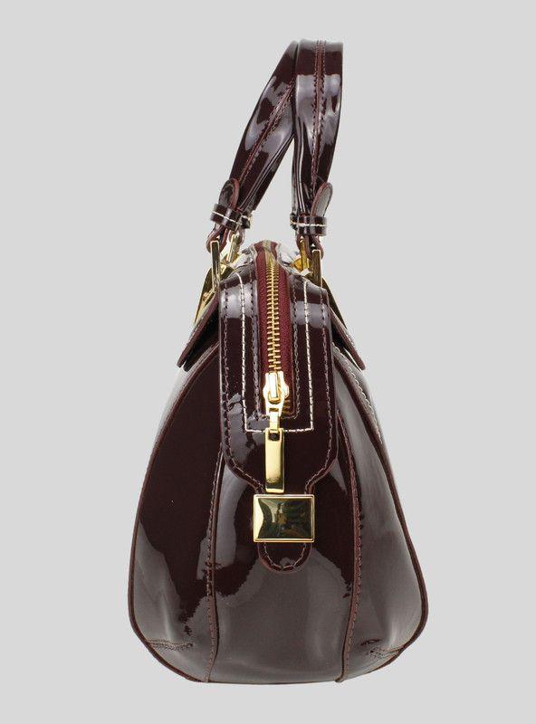 Cartera Versace 1969 Charol Diana Burdeo-1