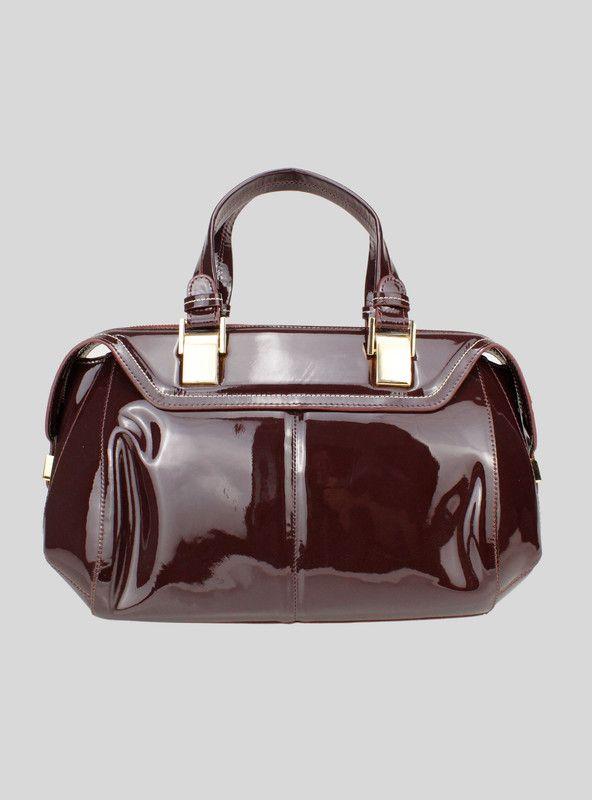 Cartera Versace 1969 Charol Diana Burdeo-2