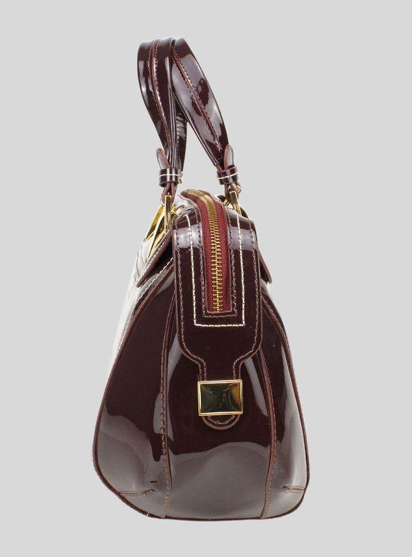 Cartera Versace 1969 Charol Diana Burdeo-3