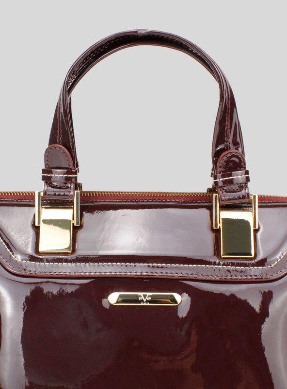 Cartera Versace 1969 Charol Diana Burdeo-4