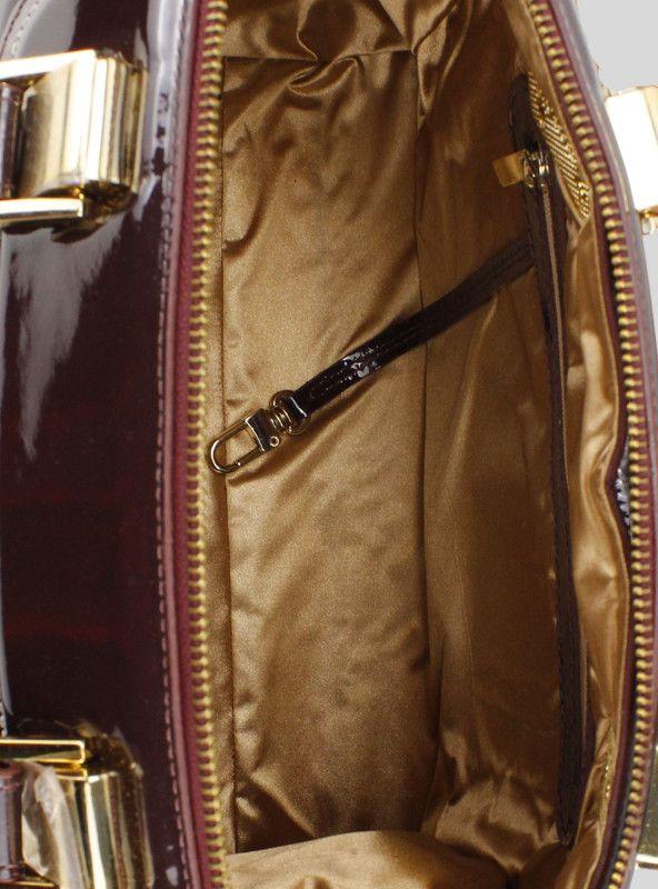 Cartera Versace 1969 Charol Diana Burdeo-5