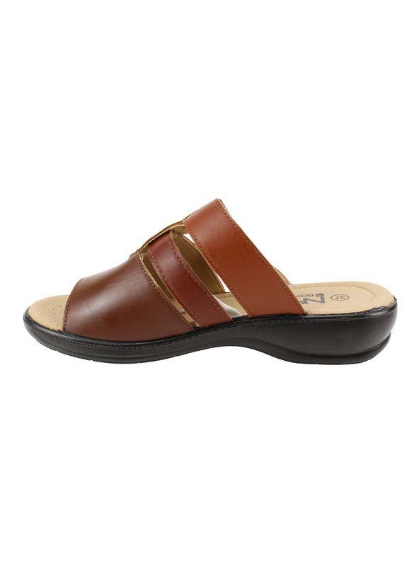 Sandalia New Walk Slip On Broche Café-3