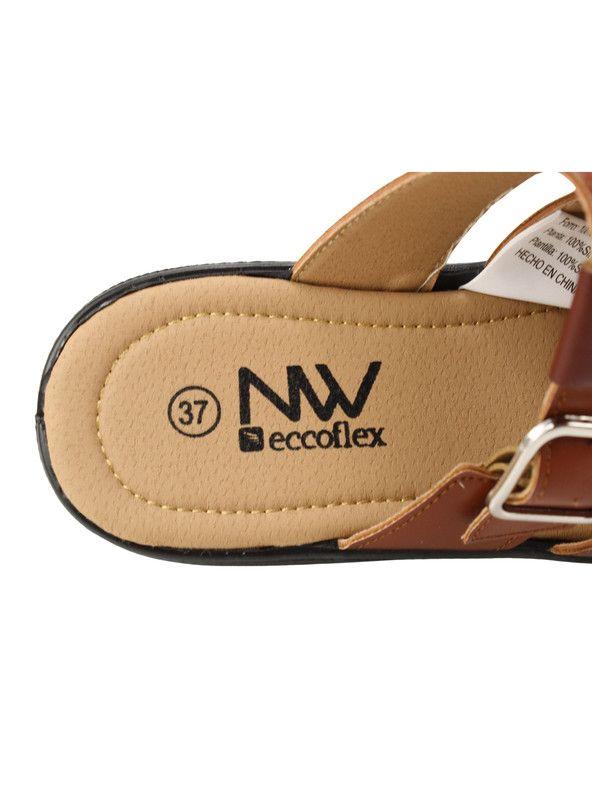 Sandalia New Walk Slip On Broche Café-4