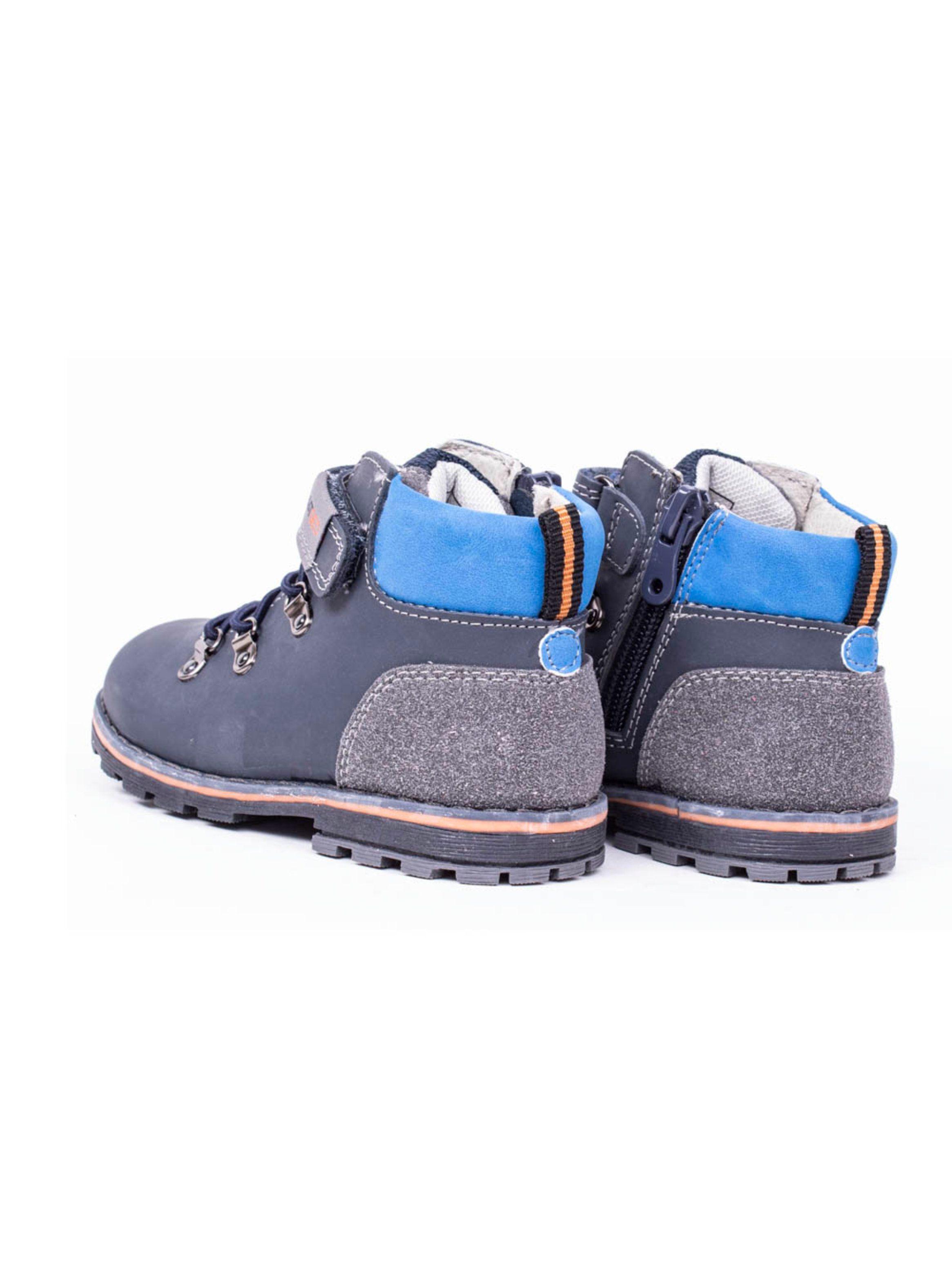 Botín Nat Geo Kids Navy Cuero-4