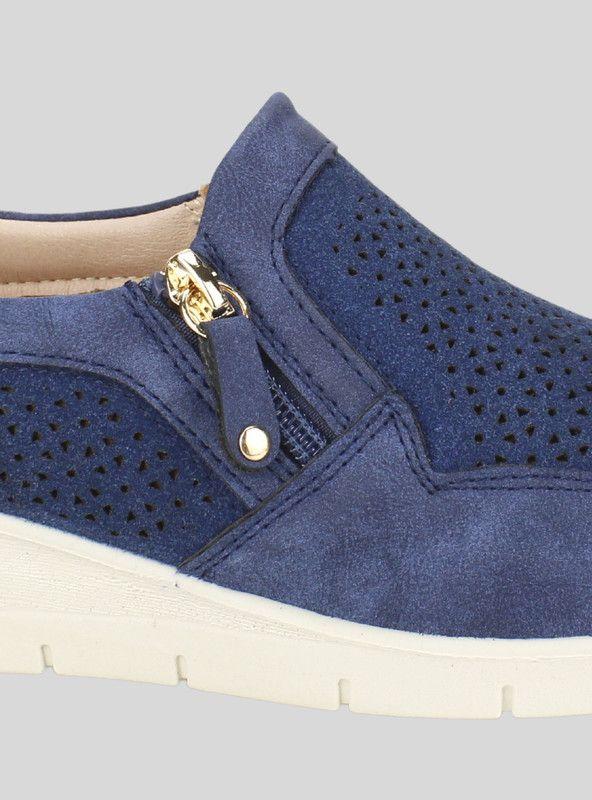 Zapatilla New Walk Troquelada Azul-3