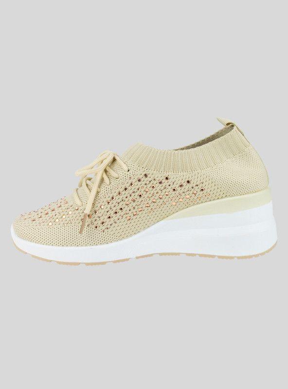 Zapatilla New Walk Beige Calcetín-2