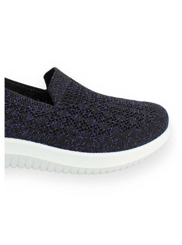 Zapatilla New Walk Luisa Malla Negra-3