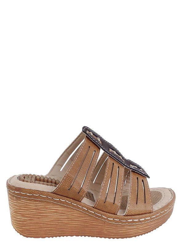 SANDALIA MUJER CASUAL NEW WALK 6658-A6-40 (35-40) | Cafe |-1