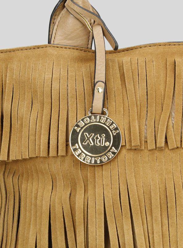 Cartera Xti Flecos Camel-2