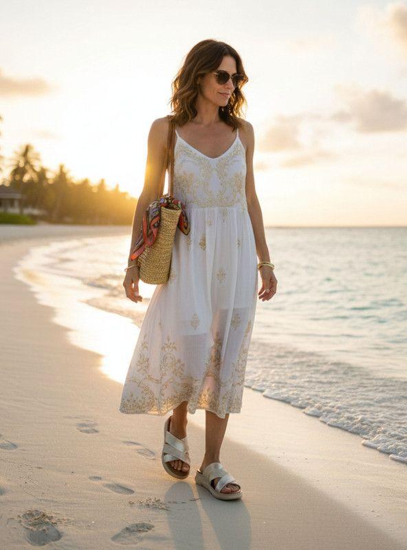 Sandalia New Walk Trenzada Dorada-1