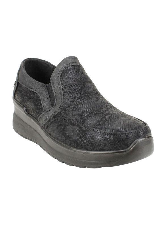 Zapato New Walk Slip On Reptil Negro-1