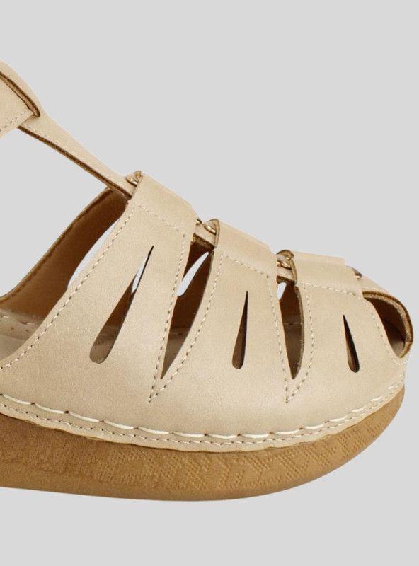Sandalia New Walk Gaia Confort Beige-3