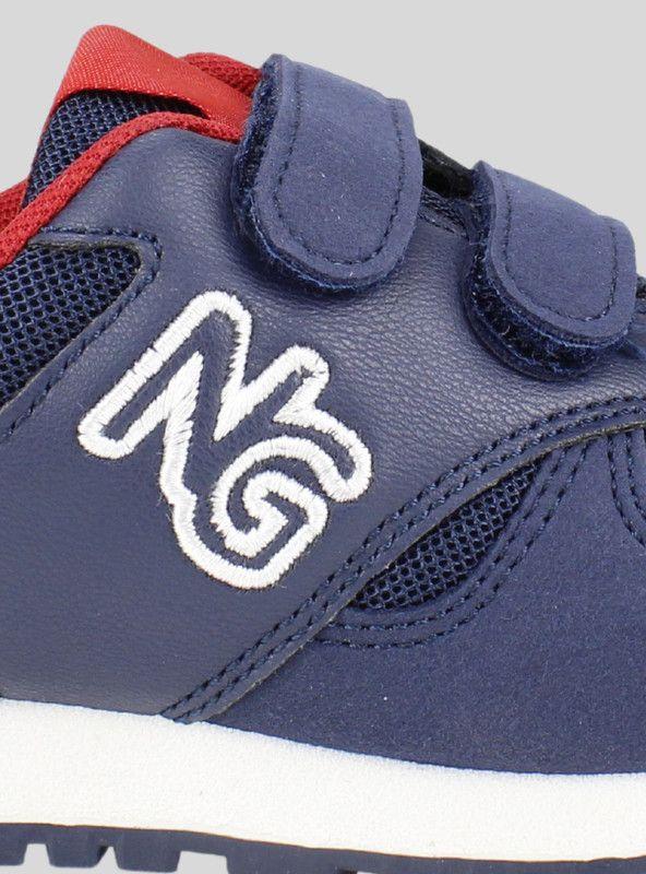 Zapatilla Nat Geo Kids Doble Velcro Azul Marino-3