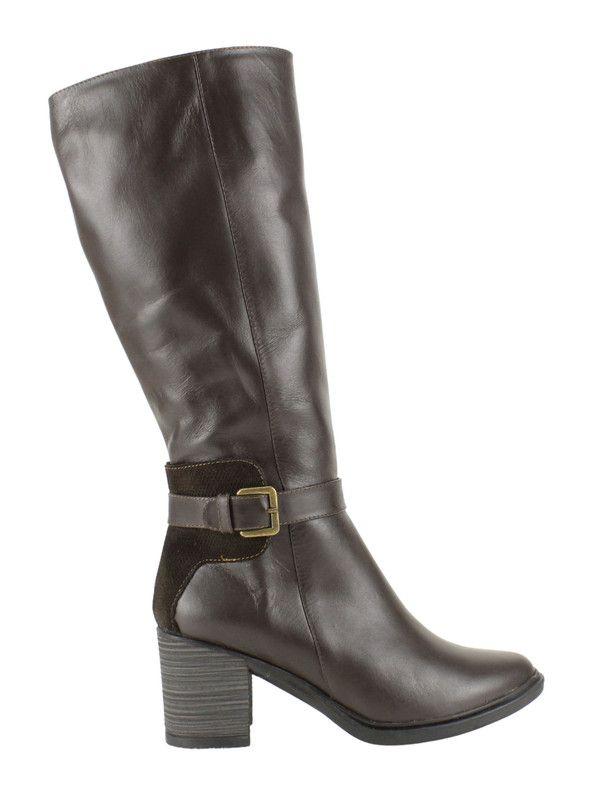 Bota Exs de Cuero Broche Café-0