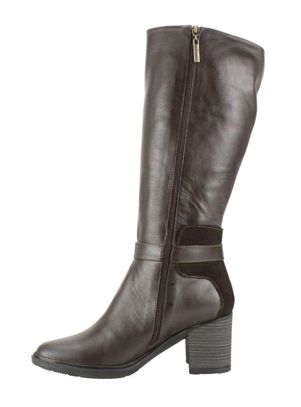 Bota Exs de Cuero Broche Café-2