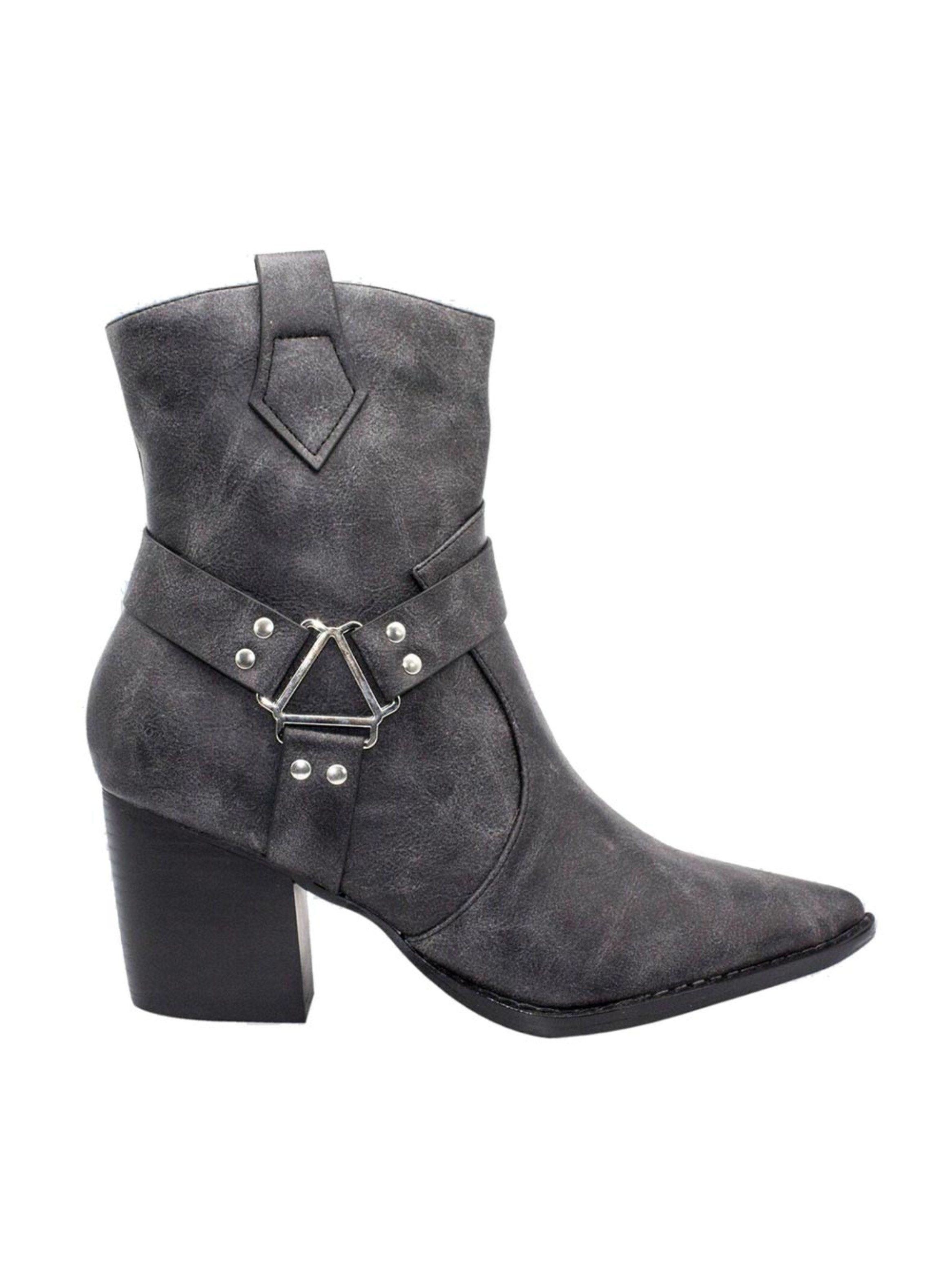 Bota Agua de Coco Buckle Grafito-0