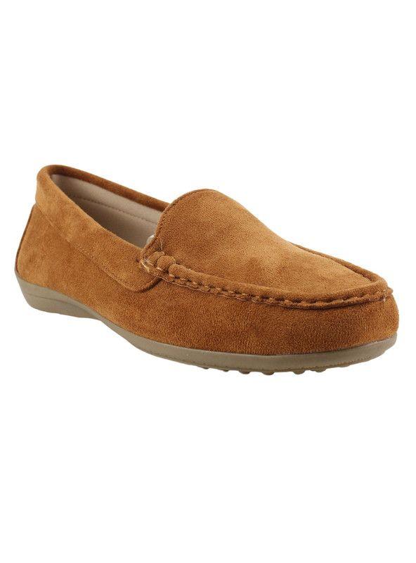 Mocasín New Walk Suede Confort Camel-1