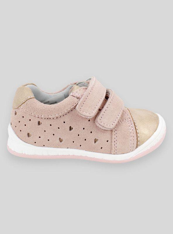 Zapatilla Nat Geo Kids Cuero Corazones Rosa-0