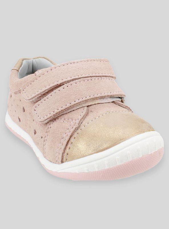 Zapatilla Nat Geo Kids Cuero Corazones Rosa-1