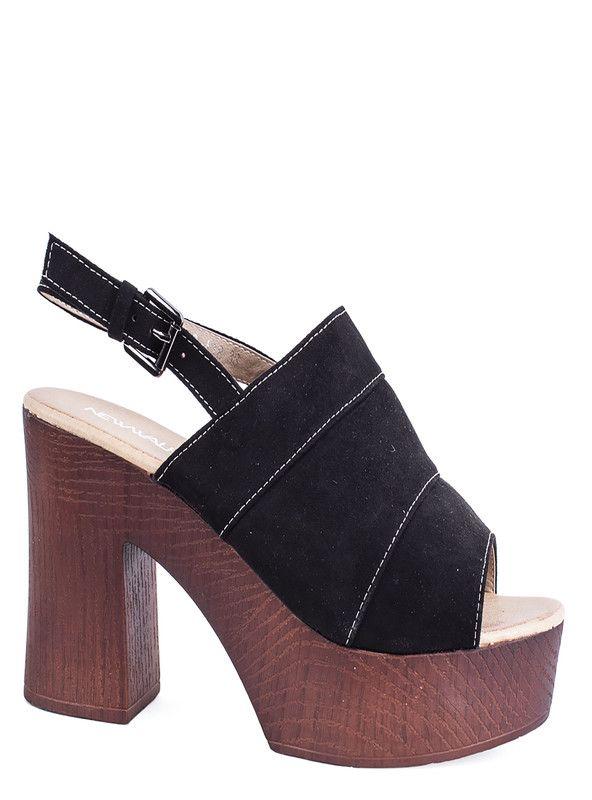 SANDALIA MUJER CASUAL NEW WALK 16252-A18-9K  | NEGRO |-1