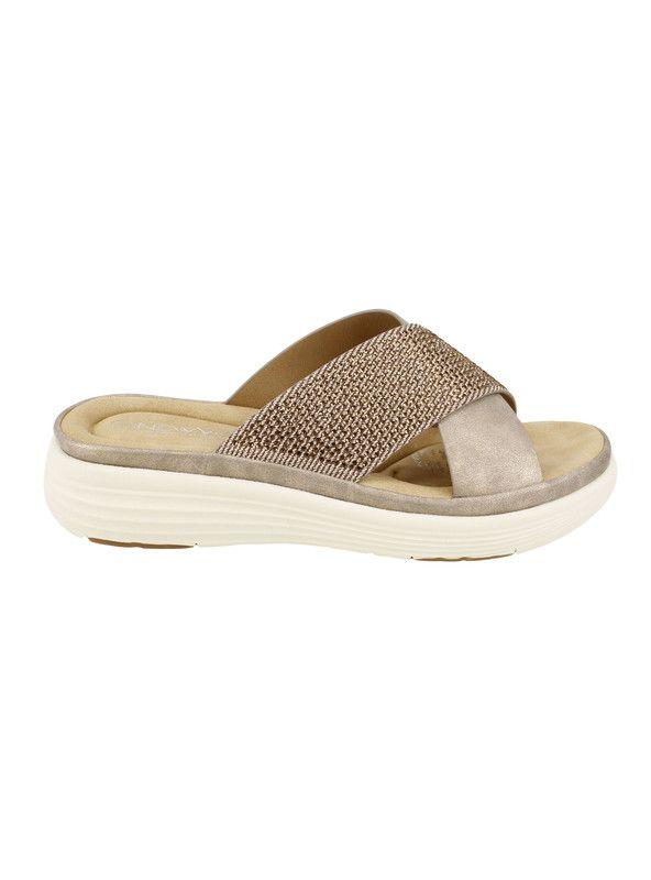Sandalia New Walk Glitter Beige-0