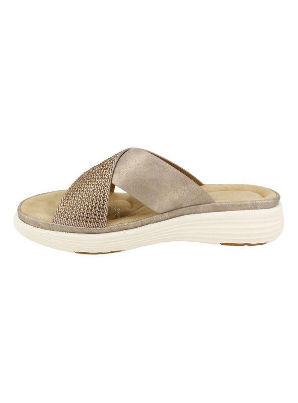 Sandalia New Walk Glitter Beige-3