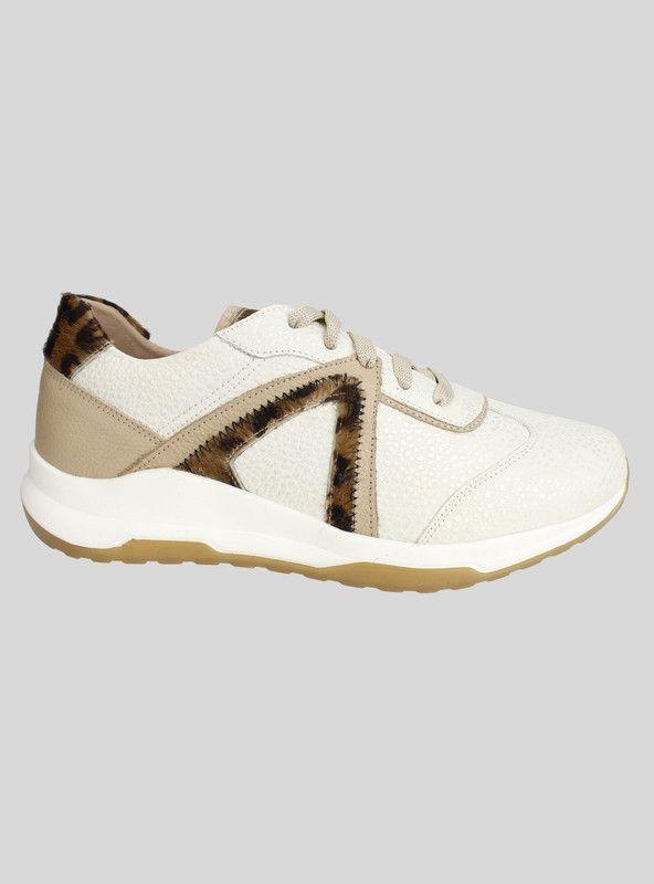 Zapatilla Exs Print Cuero Beige-0