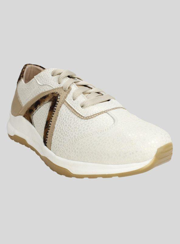 Zapatilla Exs Print Cuero Beige-1