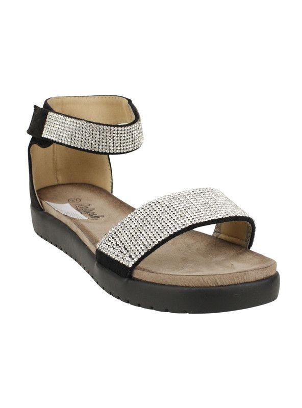 Sandalia Refresh Brillos Negra-2