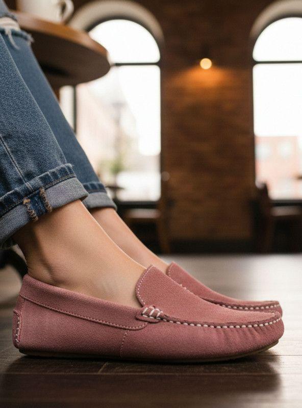 Mocasín New Walk Slip On Confort Rosa-1