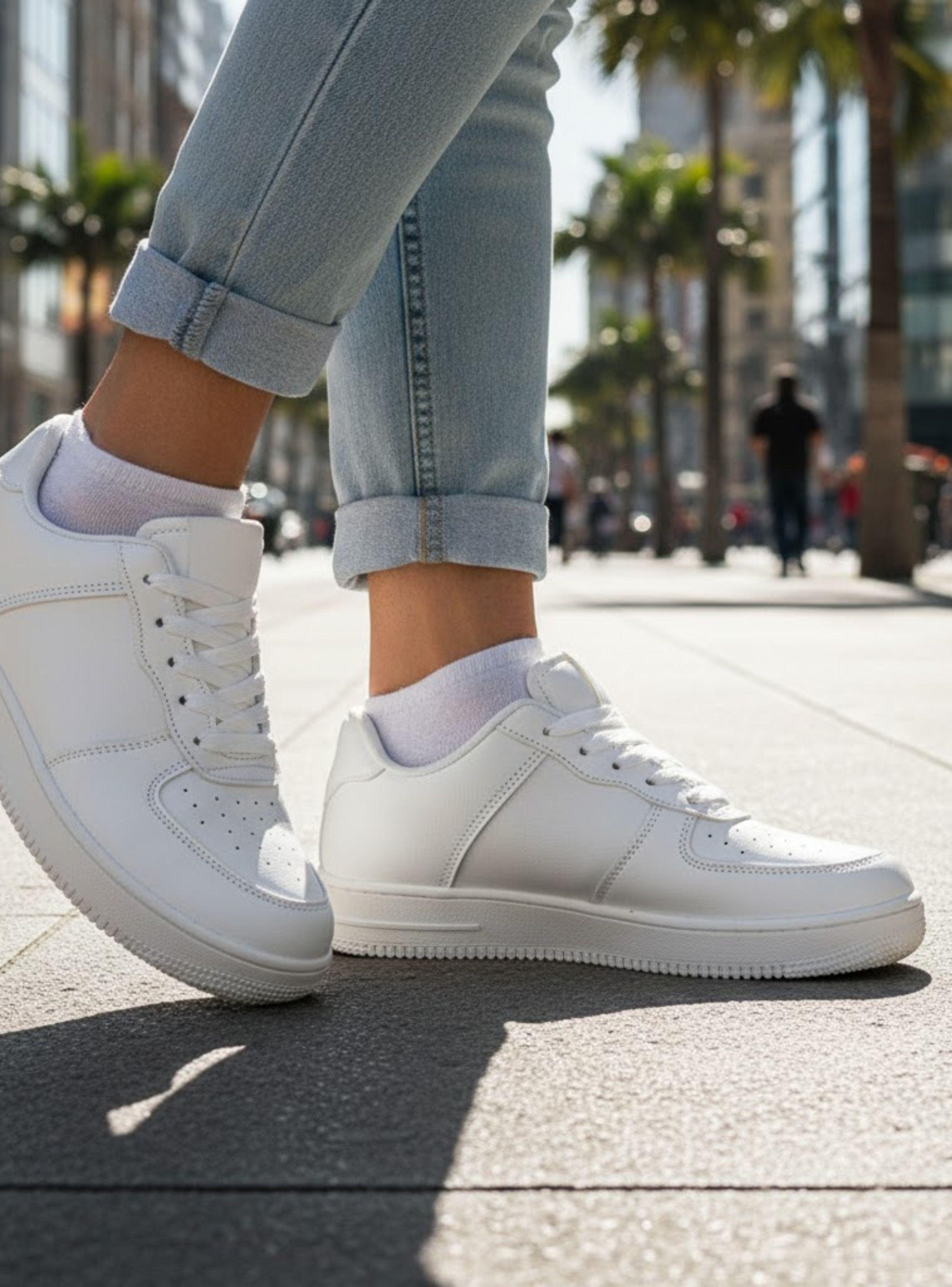 Zapatilla New Walk Escolar Puntos Blanca-1