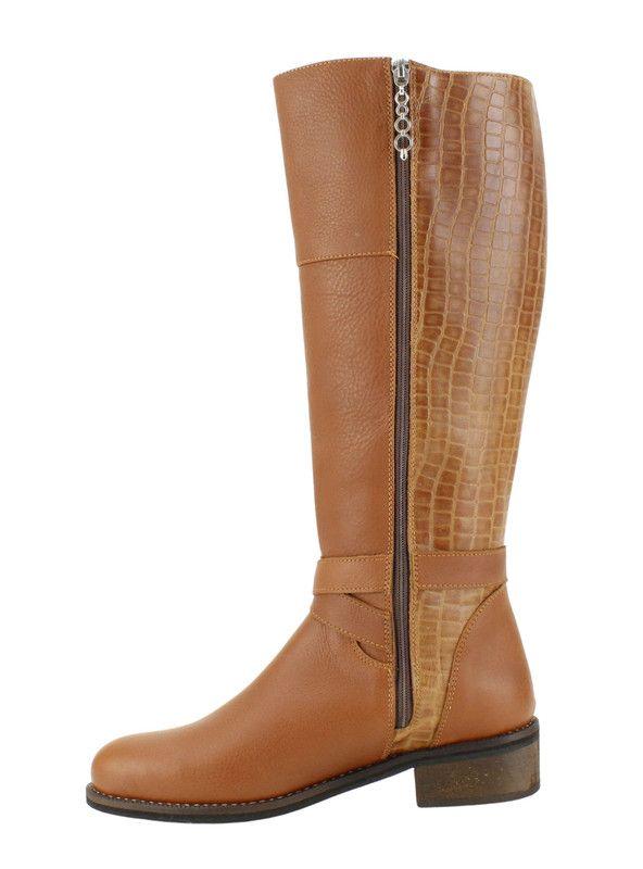 Bota Exs Cuero Larga Camel-2