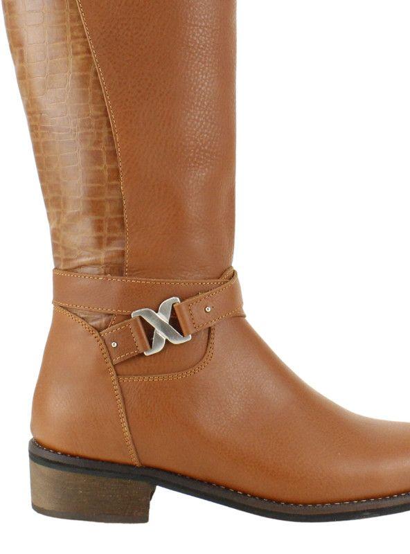 Bota Exs Cuero Larga Camel-3