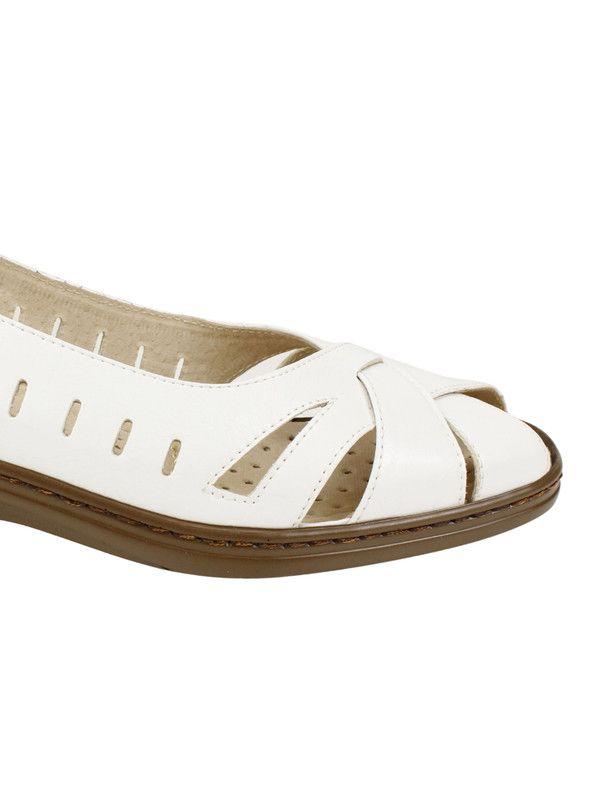 Sandalia New Walk Troquelada Blanca-4