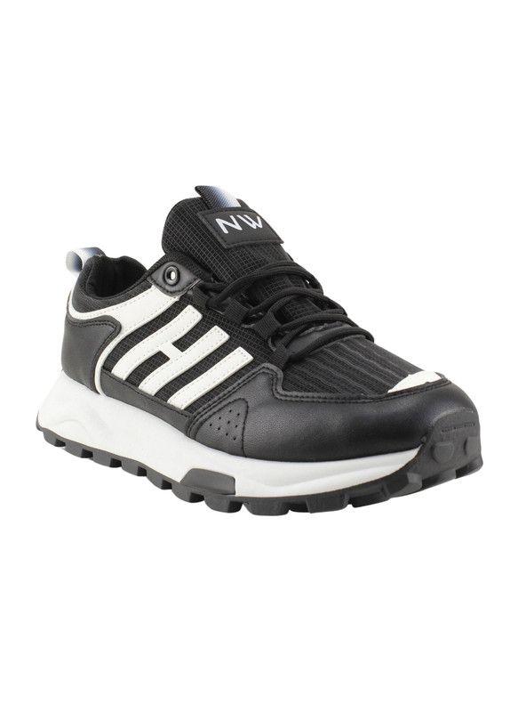 Zapatillas New Walk Urbanas Blanca Negra-1