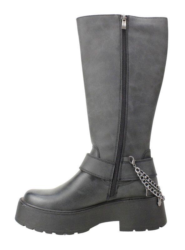 Bota Romano Biker Cuero Negro-3