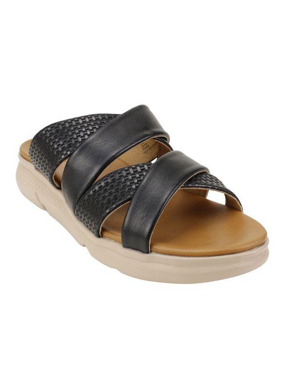 Sandalia New Walk Trenzada Negra-2